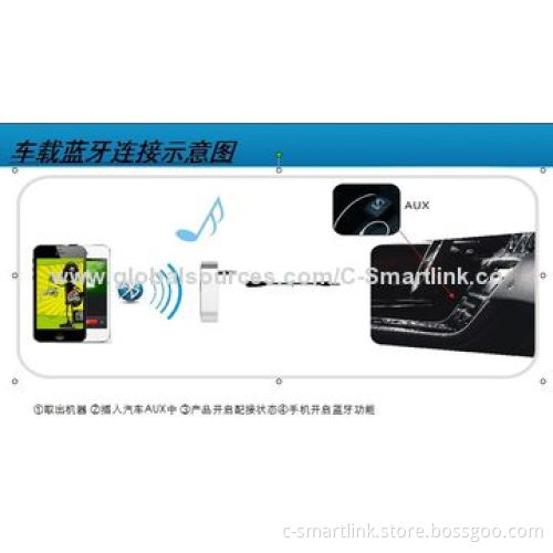 Bluetooth Hands-free Kit, Receiver with Mic for Car Audio, OEM Orders Welcomed